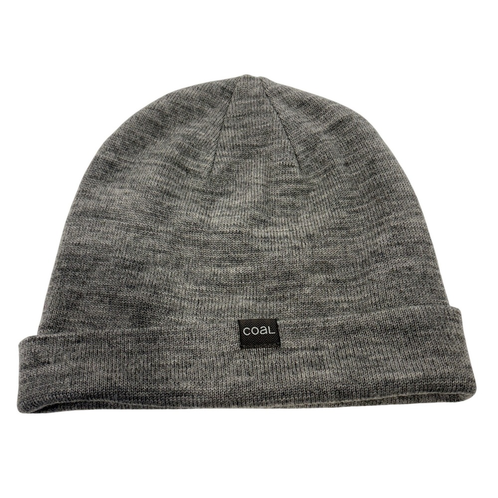 Coal Considered Collection 100% Merino Wool Beanie Grey Knit Cuffed Hat Hat